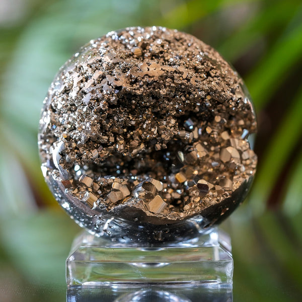 Pyrite Sphere from Huanzala Mine, Peru, 516g