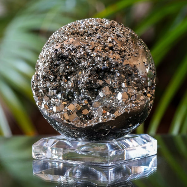 Pyrite Sphere from Huanzala Mine, Peru, 516g