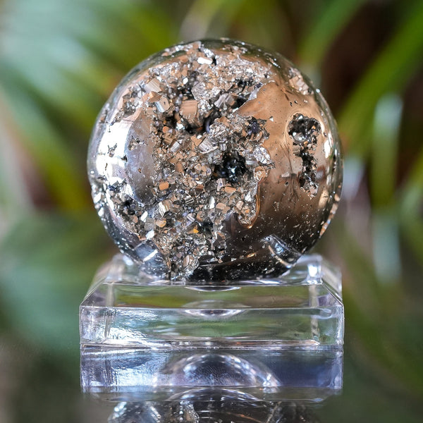 Pyrite Sphere from Huanzala Mine, Peru, 244g