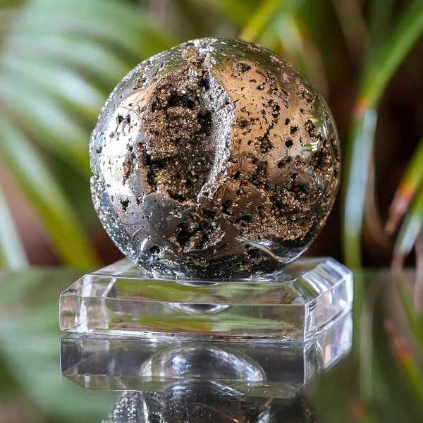 Pyrite Sphere from Huanzala Mine, Peru, 280g