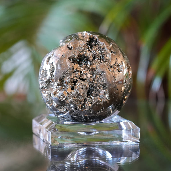 Pyrite Sphere from Huanzala Mine, Peru, 286g