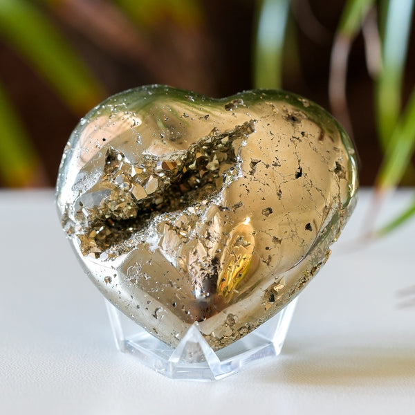 Pyrite Heart from Huanzala Mine, Peru, 107g