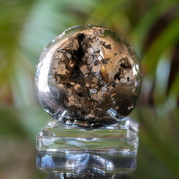 Pyrite Sphere from Huanzala Mine, Peru, 368g