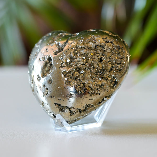 Pyrite Heart from Huanzala Mine, Peru, 144g