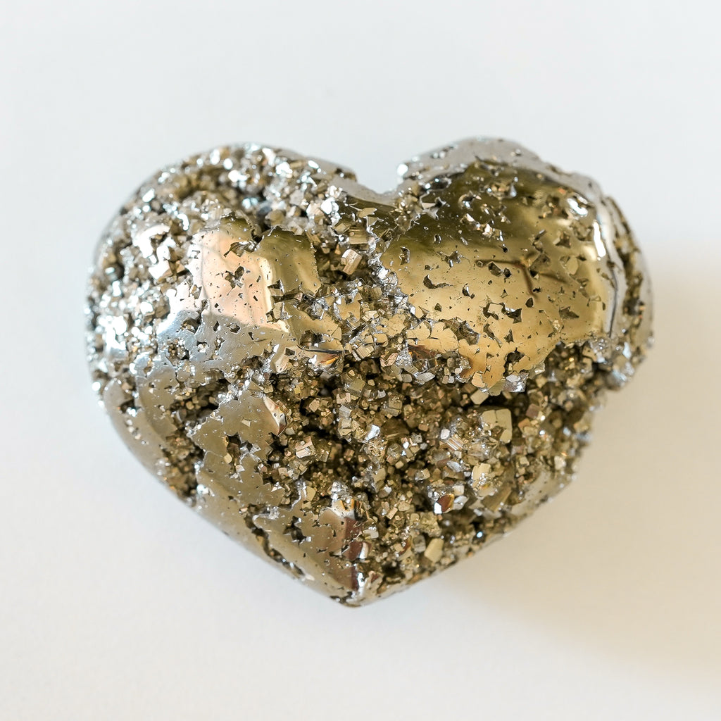 Pyrite Heart from Huanzala Mine, Peru, 158g