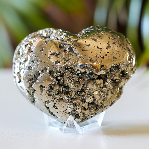 Pyrite Heart from Huanzala Mine, Peru, 158g