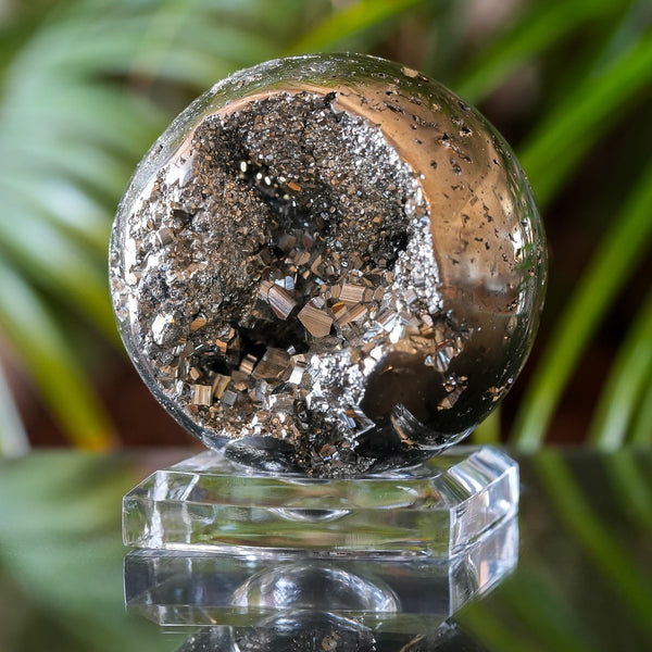 Pyrite Sphere from Huanzala Mine, Peru, 550g