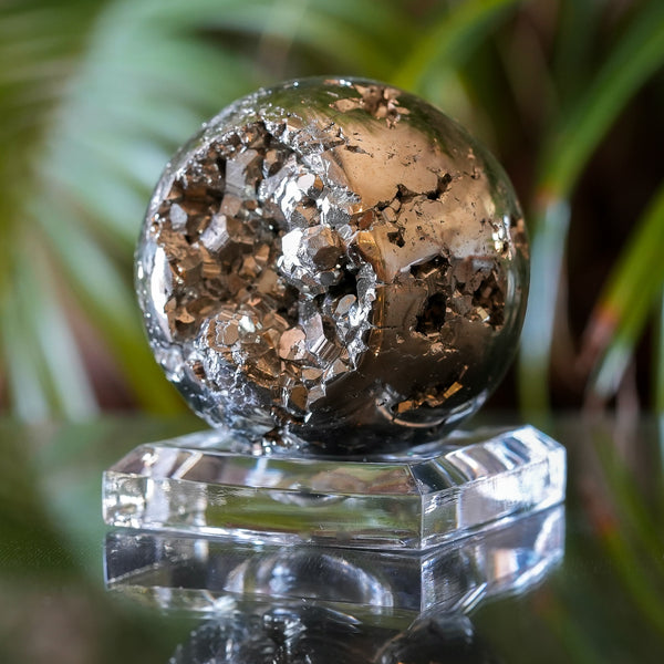 Pyrite Sphere from Huanzala Mine, Peru, 396g