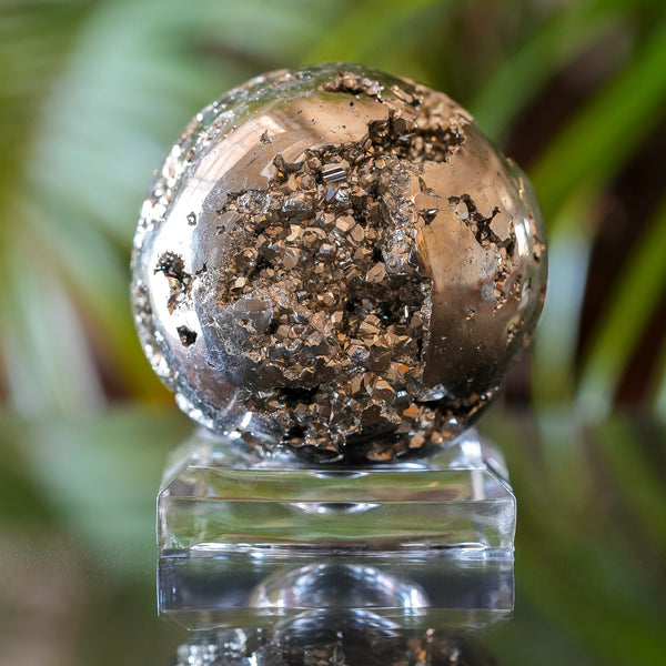 Pyrite Sphere from Huanzala Mine, Peru, 412g