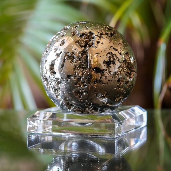 Pyrite Sphere from Huanzala Mine, Peru, 272g