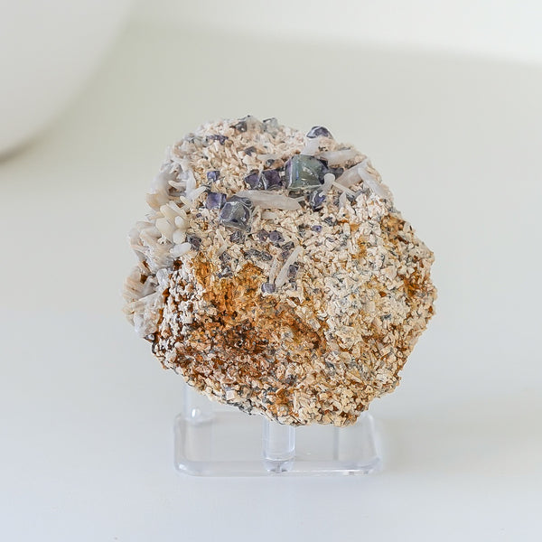 Fluorite With Milky Quartz from Brandberg Mountain, Erongo Region, Namibia, 228g