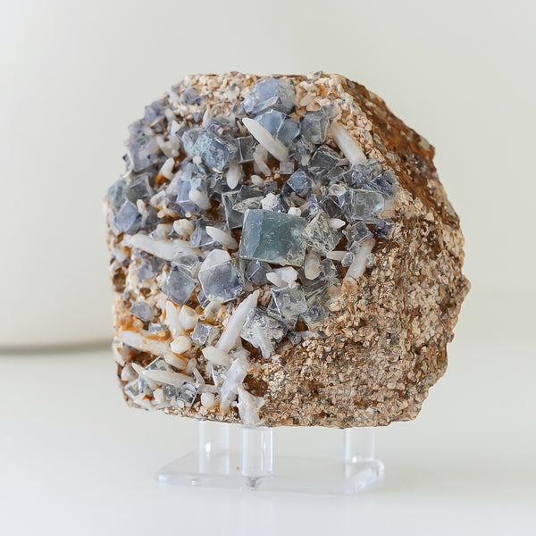 Fluorite With Milky Quartz from Brandberg Mountain, Erongo Region, Namibia, 544g