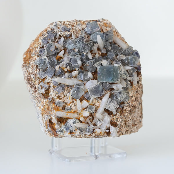 Fluorite With Milky Quartz from Brandberg Mountain, Erongo Region, Namibia, 544g