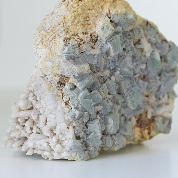 Fluorite With Milky Quartz from Brandberg Mountain, Erongo Region, Namibia, 864g