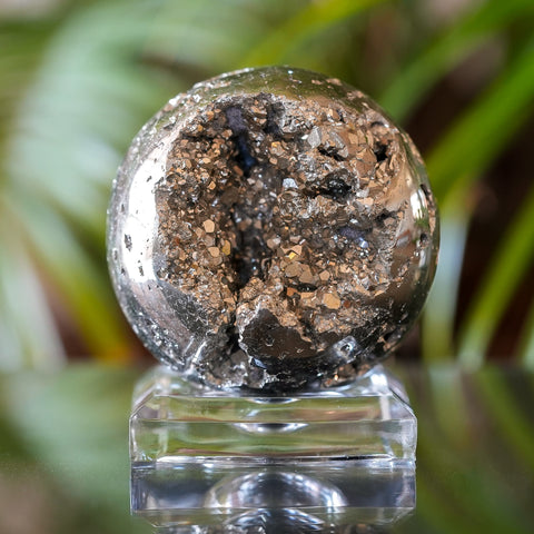Pyrite Sphere from Huanzala Mine, Peru, 456g