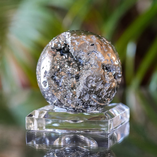 Pyrite Sphere from Huanzala Mine, Peru, 248g