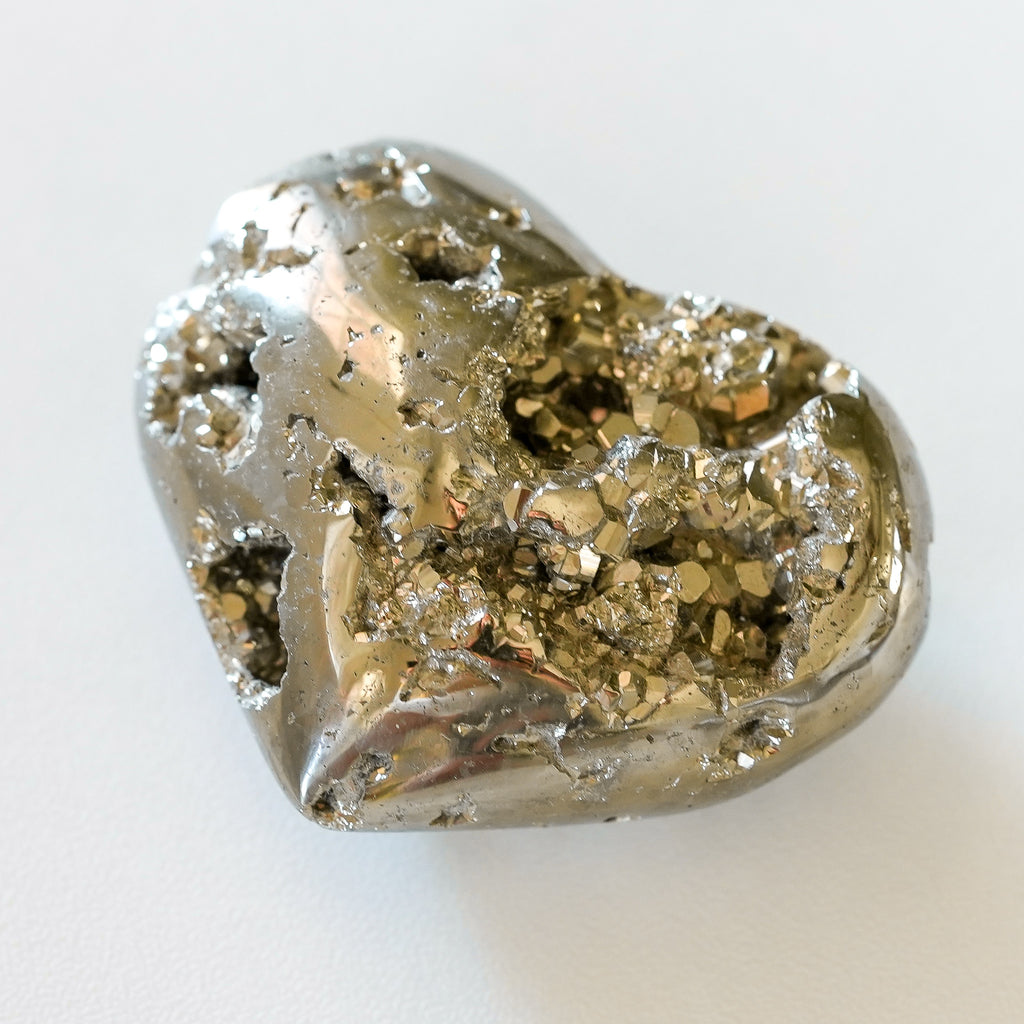 Pyrite Heart from Huanzala Mine, Peru, 106g