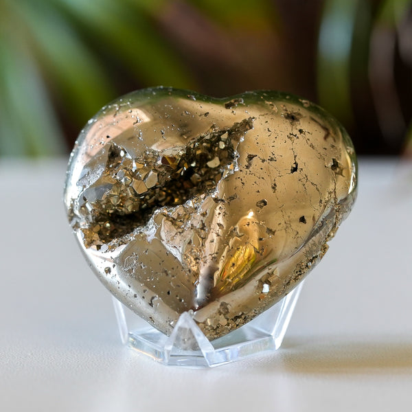 Pyrite Heart from Huanzala Mine, Peru, 107g