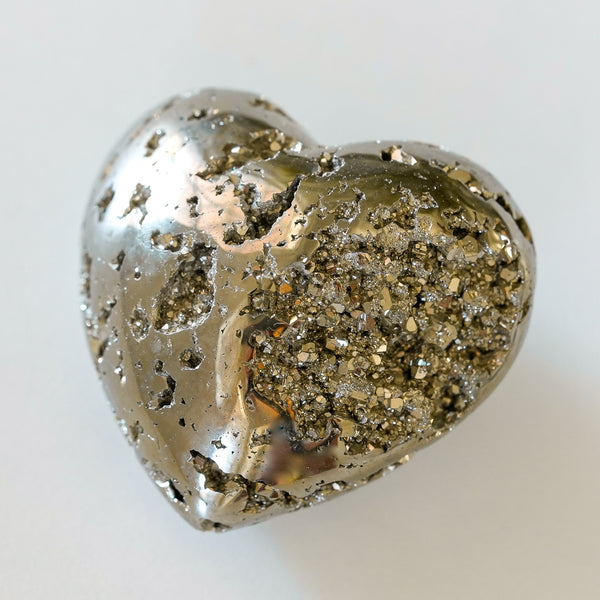 Pyrite Heart from Huanzala Mine, Peru, 144g