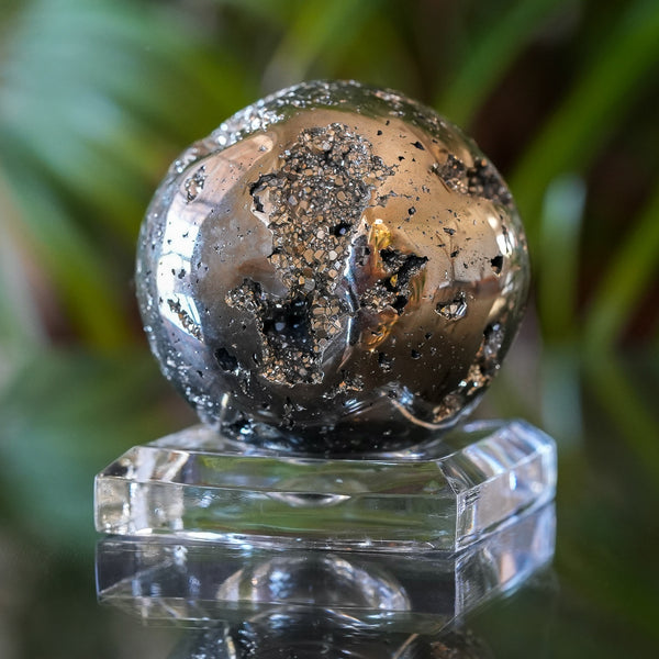 Pyrite Sphere from Huanzala Mine, Peru, 326g